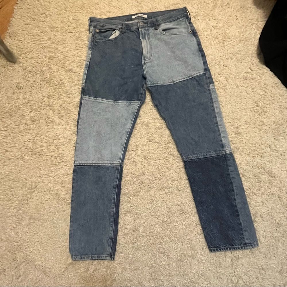 PacSun Patch Work Slim Taper Jeans 34x32
